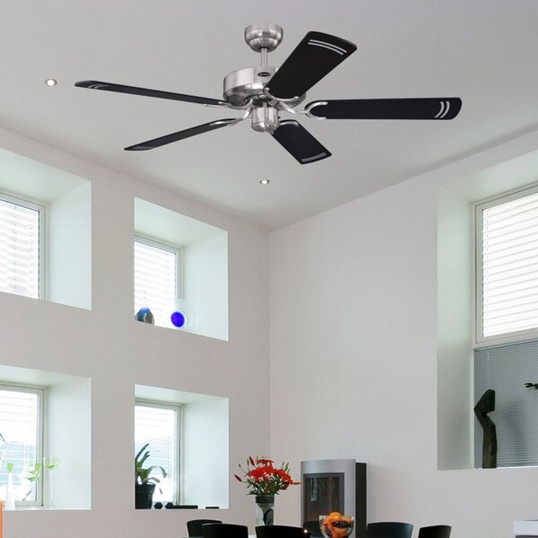 Westinghouse Cyclone ventilator negru, Negru, Camera de zi / sufragerie, Metal