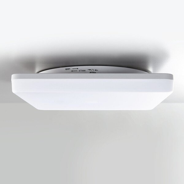 Heitronic Plafonieră LED Pronto, angulară, 28 x cm, Alb, Plastic, Modern
