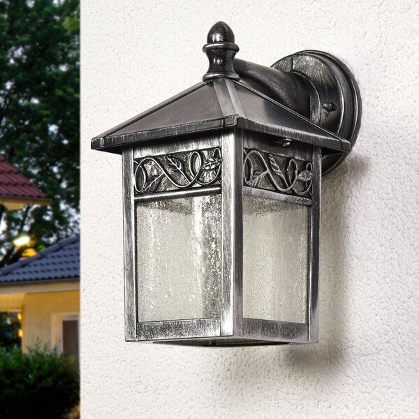 Elstead Lampă de exterior Winchcombe, negru/transparent, IP44, reglabil, Negru, Metal, Antichitate, Felinar