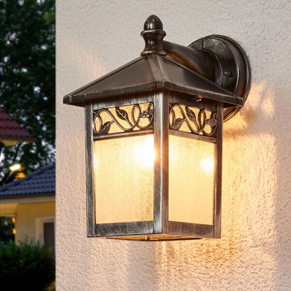 Elstead Lampă de exterior Winchcombe, negru/transparent, IP44, reglabil, Negru, Metal, Antichitate, Felinar