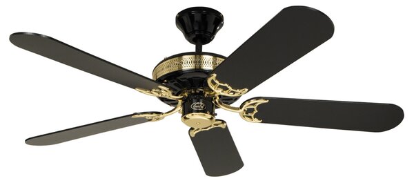 CasaFan Ventilator de tavan Black Magic, Negru, Camera de zi / sufragerie, Lemn