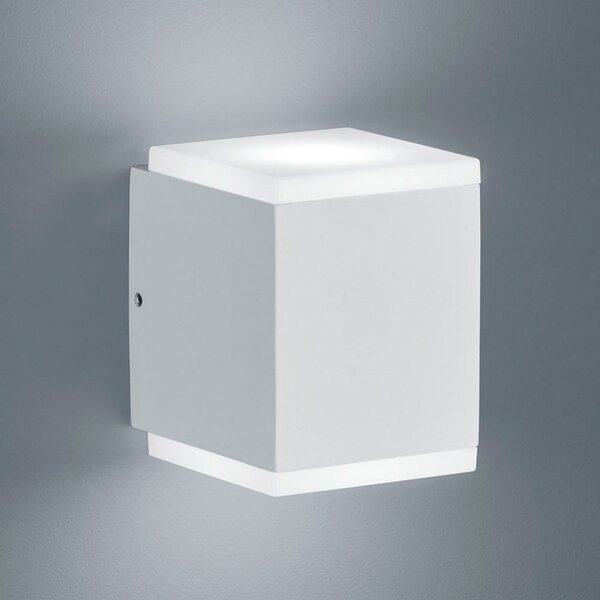 Helestra Kibo - aplică LED de exterior, mat alb, Alb, Metal, Modern