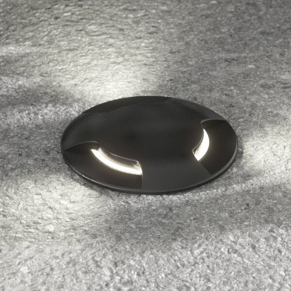 Fumagalli Proiector LED încastrare sol Ceci 160-3L negru CCT, Negru, Plastic, Modern, Corpuri de iluminat încastrate rotunde