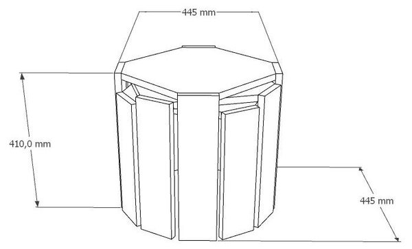 Set 3 măsuțe cafea Lorizolla (alb + nuc). 1106451