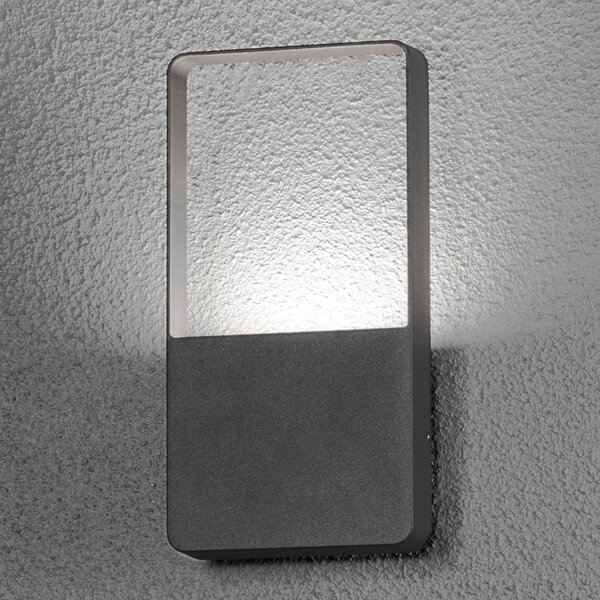 Konstsmide Aplică LED de exterior ultramodernă Matera, Gri, Metal, Modern
