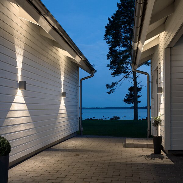 Konstsmide Aplică LED de exterior Cremona 8 cm antracit, Negru, Metal, Modern