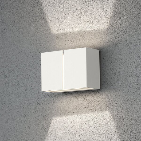 Konstsmide Aplică LED de exterior Pavia, alb, Alb, Metal, Modern