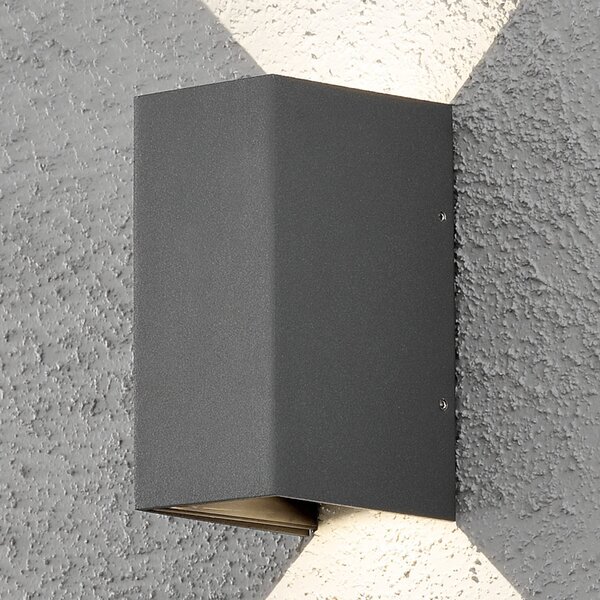 Konstsmide Aplică LED de exterior Cremona 8 cm antracit, Negru, Metal, Modern