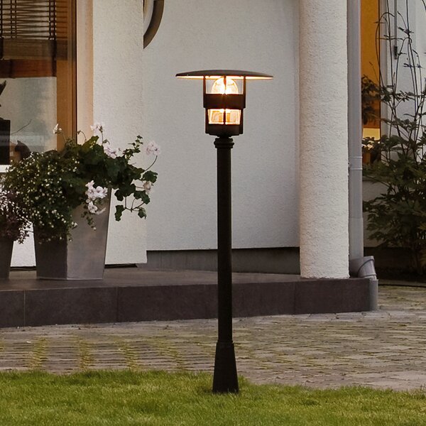 Konstsmide Lampadar Freja, negru, reglabil, Negru, Metal