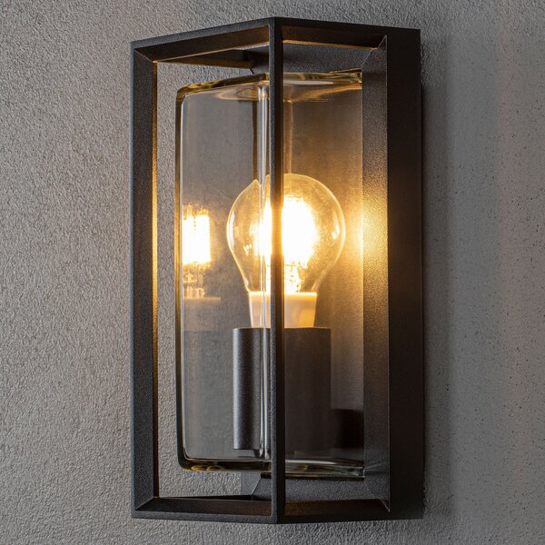 Konstsmide Lampă de exterior Brindisi, negru, metal, înălțime 26 cm, IP54, reglabil, Negru, Metal, Modern, Felinar