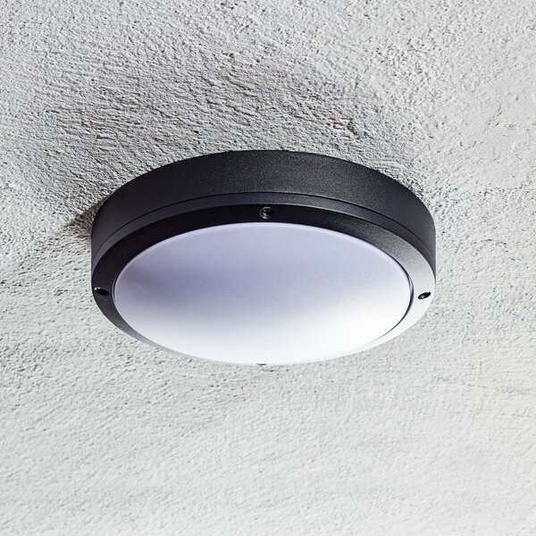Nordlux Desi 28 - o plafonieră de exterior, Negru, Metal, Modern