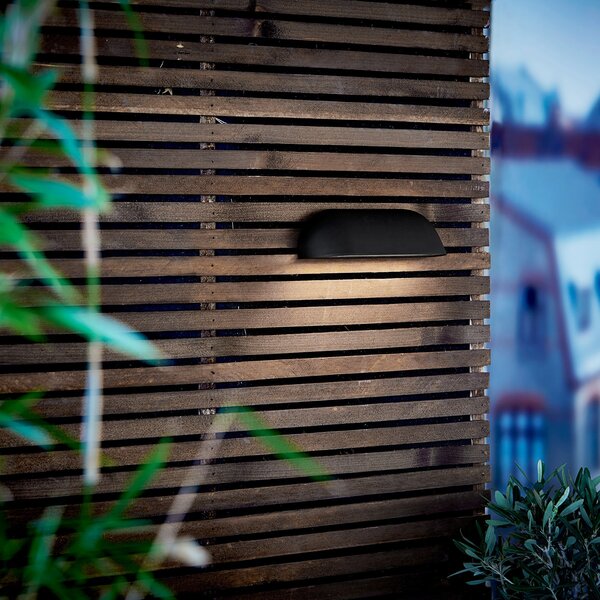 Nordlux Aplică LED de exterior Front 26, negru, Negru, Metal, Modern