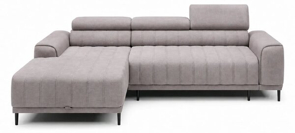 Coltar extensibil CALDO MINI, sezlong stanga, stofa catifelata bej - W