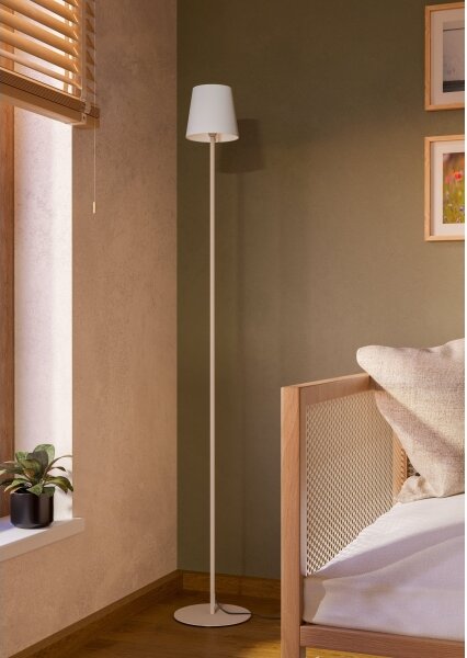 Eglo 901112 - Lampadar FIORANA, 1xE14/7,5W/230V, crem/alb