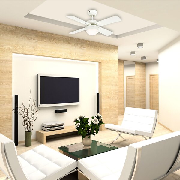 Westinghouse Ventilator de tavan Colosseum, reglabil, Alb, Camera de zi / sufragerie, Lemn
