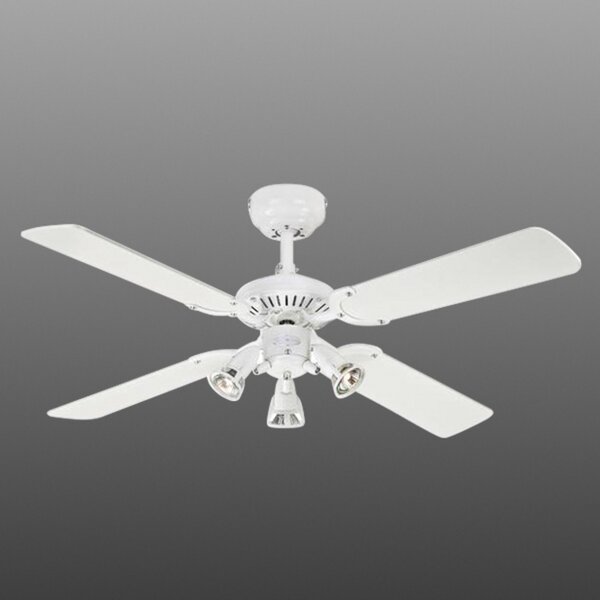Westinghouse Princess Euro ventilator, 3 becuri, Alb, Camera de zi / sufragerie, Lemn, Modern