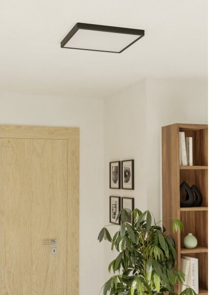 Plafonieră LED FUEVA Eglo 901305-LED, 17,5 W, 230 V, 2700/4000/6500 K, 39 x 39 cm, negru