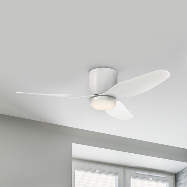 Westinghouse Ventilator de tavan cu LED Carla, silențios, 117 cm, alb, reglabil, Alb, Camera de zi / sufragerie, Plastic, Modern