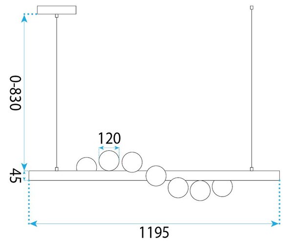 Lampă de tavan suspendată APP1907-7CP