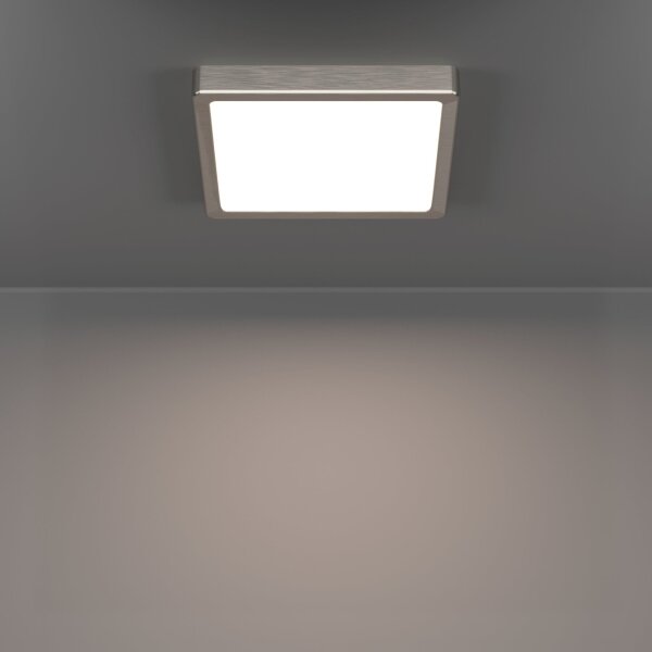 Eglo 901321 - Plafonieră LED FUEVA, 10,5W/230V, 2700/4000/6500K, 22x22 cm, crom