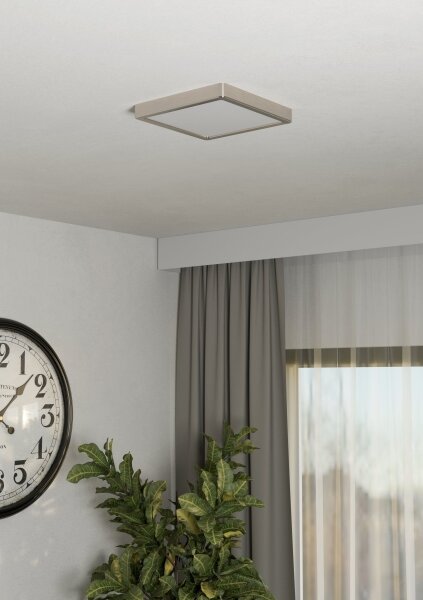 Eglo 901321 - Plafonieră LED FUEVA, 10,5W/230V, 2700/4000/6500K, 22x22 cm, crom