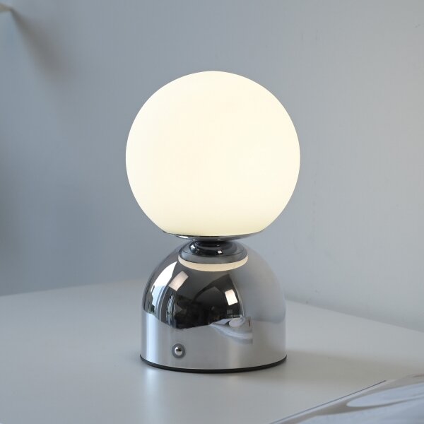 Schöner Wohnen 19218-17 - Lampă de masă LED RUDI, cu dimmer, LED/1,2W/5V, crom lucios
