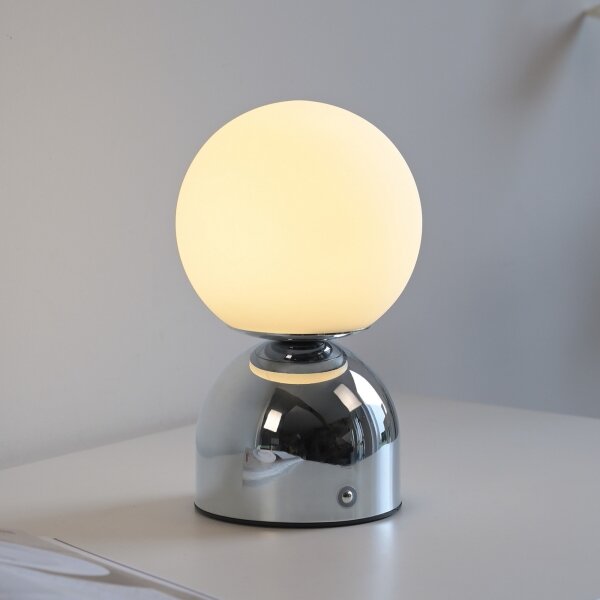 Schöner Wohnen 19218-17 - Lampă de masă LED RUDI, cu dimmer, LED/1,2W/5V, crom lucios