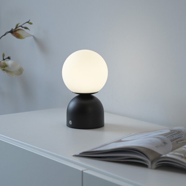 Schöner Wohnen 19218-18 - Lampă de masă LED RUDI, cu dimmer, LED/1,2W/5V, neagră