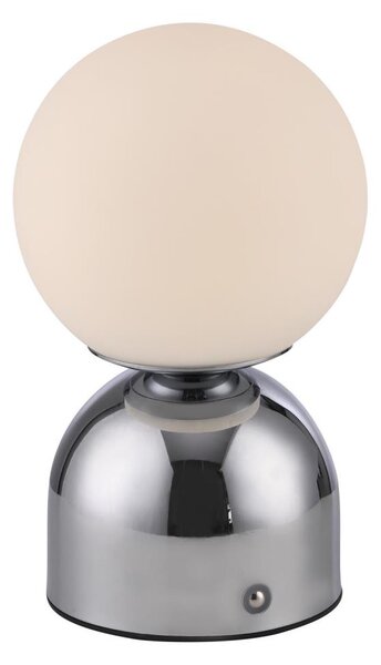 Schöner Wohnen 19218-17 - Lampă de masă LED RUDI, cu dimmer, LED/1,2W/5V, crom lucios