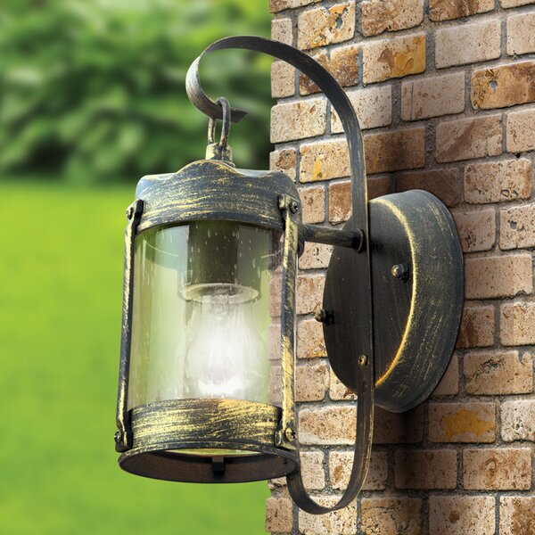 ORION Aplică de exterior Lenard, rustică, reglabil, Negru, Metal, Casă de țară / Rustic