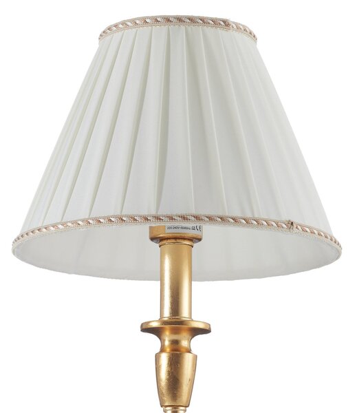 ORION Lampă de masă Donata Ø 25,4 cm, Auriu / Alamă, Camera de zi / sufragerie, Plastic, Antichitate