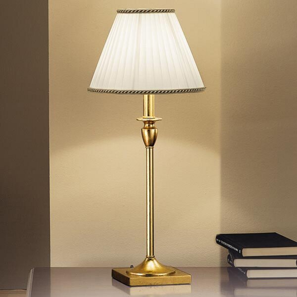 ORION Lampă de masă Donata Ø 25,4 cm, Auriu / Alamă, Camera de zi / sufragerie, Plastic, Antichitate