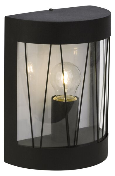 Brilliant Aplică de exterior Reed, negru, formă semirotundă, Negru, Metal, Modern