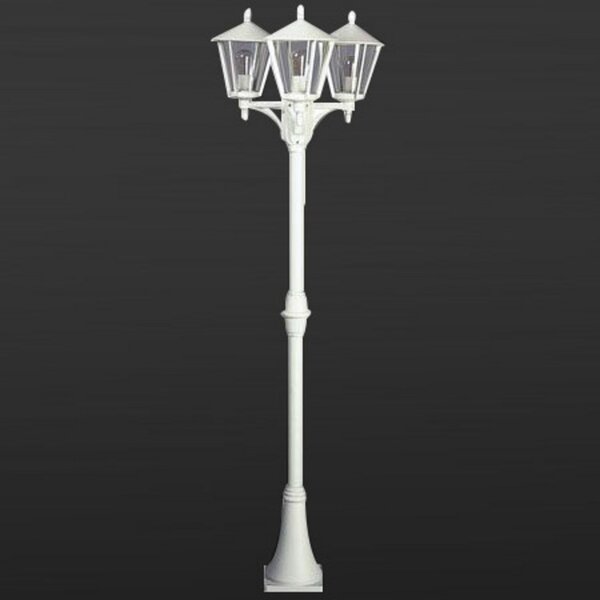 Albert Leuchten Lampadar rustic 680, alb, 3 fluxuri, Alb, Metal, Casă de țară / Rustic