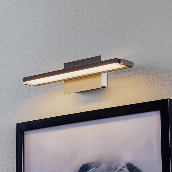 FISCHER & HONSEL LED lampă de perete Pare TW, 3 culori lumină + dimmer 40cm, reglabil, Gri, Camera de zi / sufragerie, Metal, Modern