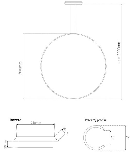 Altavola Design Ledowe Okręgi lampă suspendată 1x30 W alb LA073/X_80_in_4k_white