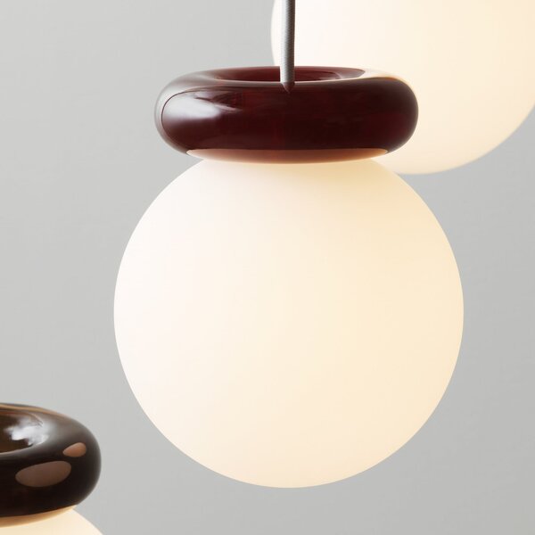 Lustră Pendul Normann Copenhagen, Hinx, reglabil, Maro / Rugină, Bucătărie, Sticlă, Design
