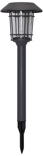 STAR TRADING Lampă solară LED Filip grafit cu crampon de sol, Negru, Metal, Lumini solare