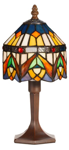 Artistar Jamilia lampă de masă decor în stil Tiffany, Multicolor, Camera de zi / sufragerie, Sticlă, Tiffany