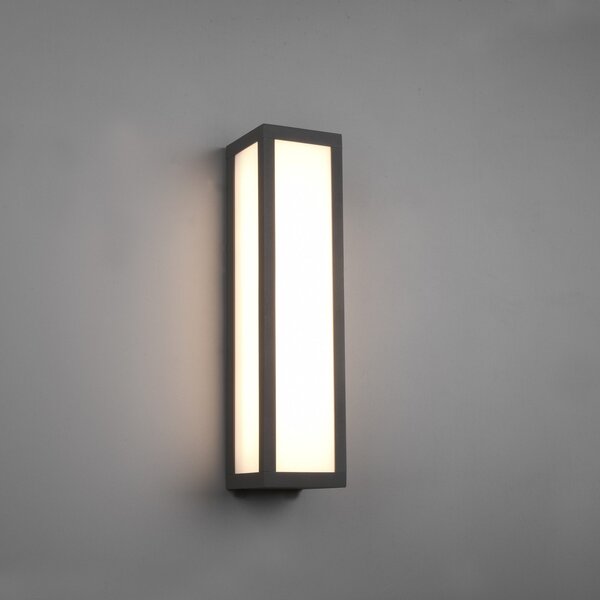 Trio Lighting Aplică de exterior cu LED Fuerte, antracit, aluminiu, IP54, Negru, Metal, Modern