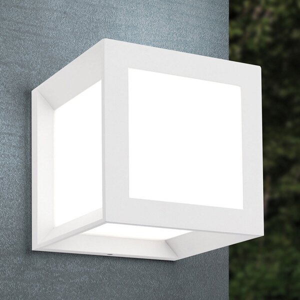 ORION Aplică de exterior Henry, 16x16x16cm, alb, reglabil, Alb, Metal, Modern