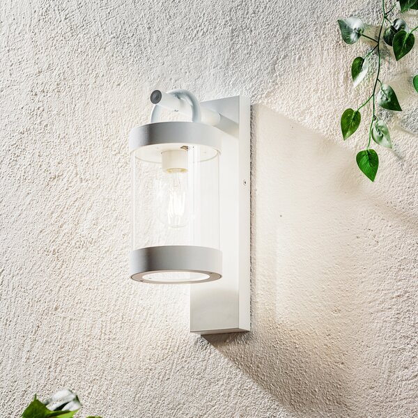 Trio Lighting Aplică de exterior Sambesi, senzor crepuscular alb, Alb, Metal, Modern, Felinar