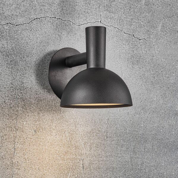 Nordlux Aplică de exterior Arki negru Ø 20 cm, reglabil, Negru, Metal, Modern