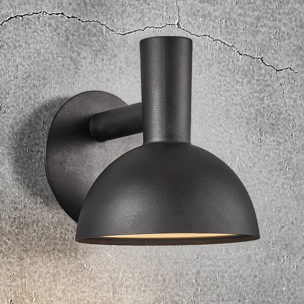 Nordlux Aplică de exterior Arki negru Ø 20 cm, reglabil, Negru, Metal, Modern