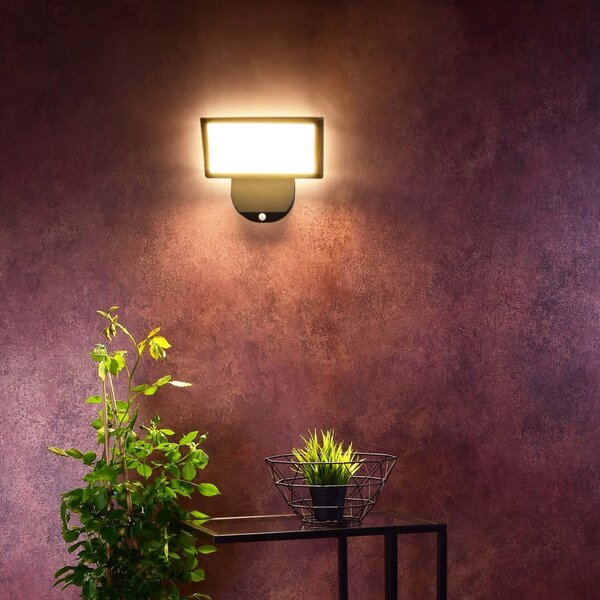 Deko-Light Aplică de exterior cu LED Alkes L senzor, 30 cm, Negru, Metal, Modern