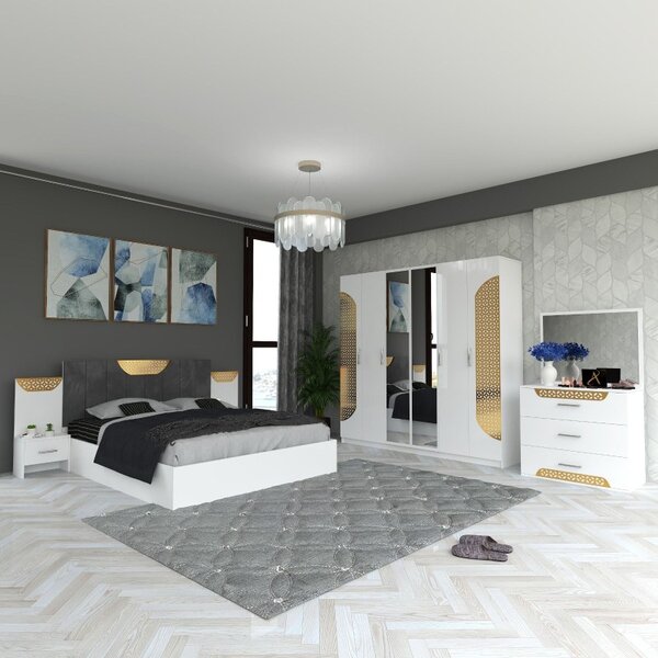Dormitor Dubai Alb 180x200