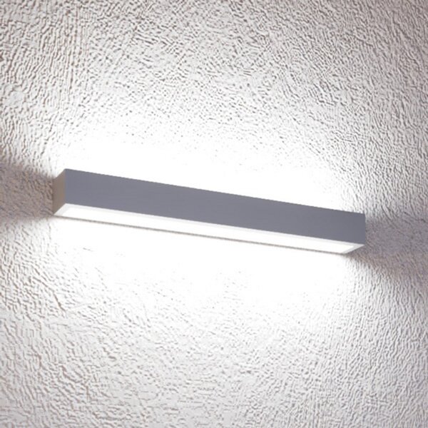 MCJ Aplică Mera LED, lățime 40 cm, aluminiu, 4.000 K, Metalic, Hol, Metal, Modern