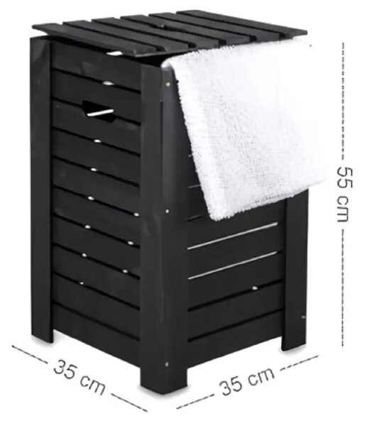 Cos pentru rufe din lemn, Wash,55 cm