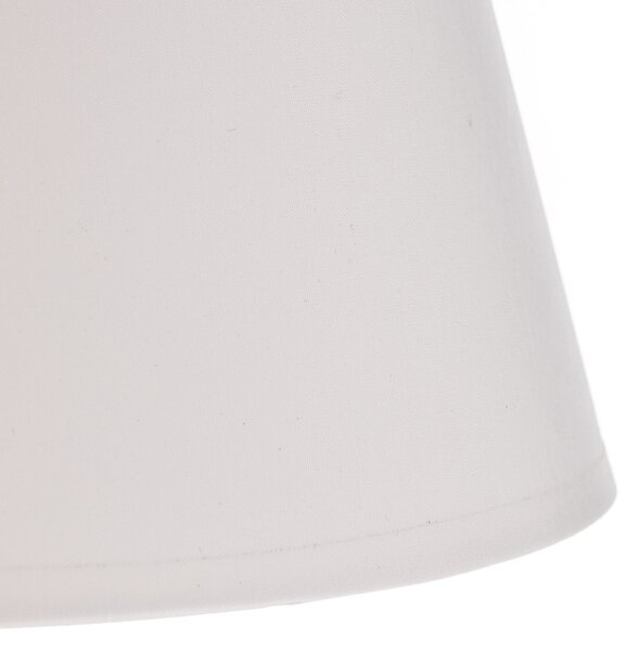 Luminex Lampa de masă Soho, conică, înălțime 33 cm, albă, Alb, Camera de zi / sufragerie, Țesătură / Textil, Modern