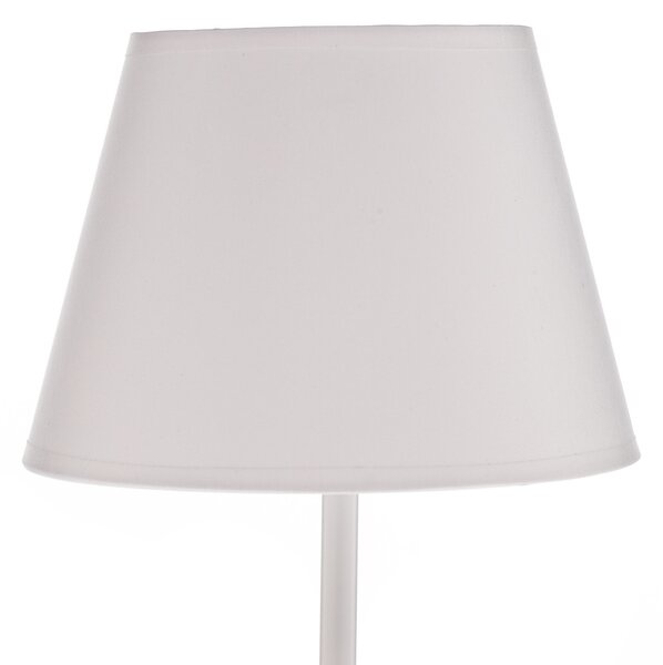 Luminex Lampa de masă Soho, conică, înălțime 33 cm, albă, Alb, Camera de zi / sufragerie, Țesătură / Textil, Modern